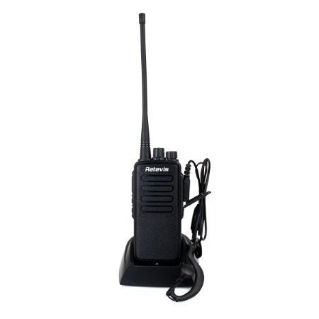 Retevis RT1 2 Way Radio 10W 70CM UHF 400-520 MHz 16CH Scan VOX Scrambler 1750Hz tone Handheld Transceiver Ham Amateur Radio with Earpiece (Black, 1 Pack)