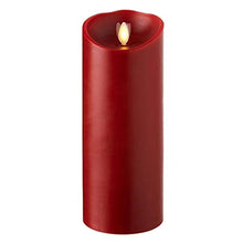 Load image into Gallery viewer, Liown Flameless Candle: Cinnamon Scented Moving Flame Candle with Timer (9&quot; Red)
