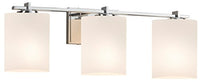 Justice Design Group Lighting FSN-8443-10-OPAL-CROM Fusion Era 3-Light Bath Bar, Polished Chrome