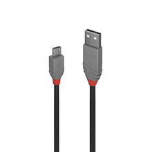 Load image into Gallery viewer, LINDY 36732 1 m Anthra Line USB 2.0 Type A to Micro-B Cable - Black
