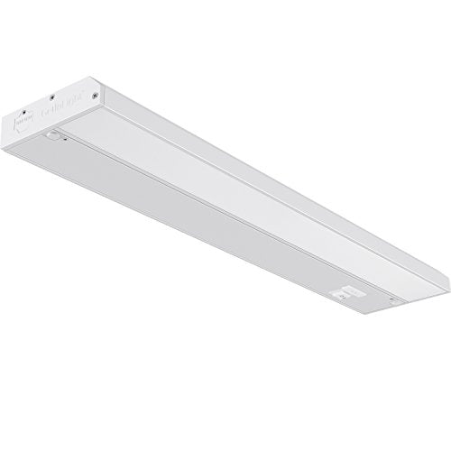 GetInLight 3 Color Levels Dimmable LED Under Cabinet Lighting with ETL Listed, Warm White (2700K), Soft White (3000K), Bright White (4000K), White Finished, 18-inch, IN-0210-2