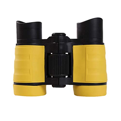 Moolo Binocular Telescope, Outdoor Travel Sightseeing Bird Watching Rubber Children Binoculars (Color : Yellow)