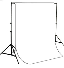 Load image into Gallery viewer, White Muslin Background Backdrop Support Stand with 2700 Watt Video Photography Infinite White Lighting Kit Case H604SB69W
