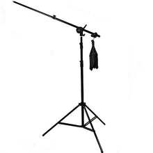 Load image into Gallery viewer, ePhoto SB45B4 Continuous Lighting Boom Softbox Kit with 16-Inch Square Softbox, 7 Foot Boom Stand with Sand Bag and 4 45W 5500k CFL Bulbs
