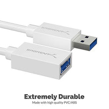 Load image into Gallery viewer, Sabrent 22AWG USB 3.0 Extension Cable - A-Male to A-Female [White] 6 Feet (CB-306W)
