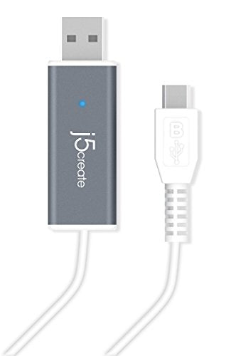 j5create Brand Android Mirror Cable | Android Phone to Desktop Display Cord | Data Transfer Functionality | Compatible with Android OS 2.3/4.0/4.1/4.2/4.3