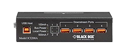 Black Box Industrial USB 2.0 Hub, 4-Port
