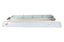 Load image into Gallery viewer, Vapor Proof LED 4 Foot Light Fixture for Outdoor Applications - NO Lamps - 6ft Cord w/Plug
