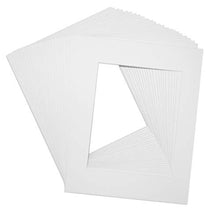 Load image into Gallery viewer, Golden State Art, Pack of 25, 11x14 White Picture Mat Set - Fit 8x10 Photos/Prints - Acid Free Bevel Pre-Cut White Core Mattes - with 25 Backing Board &amp; Clear Bags
