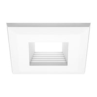 American Lighting Snap-On Square Trim For Epiq 4 Retrofits, Baffle, White