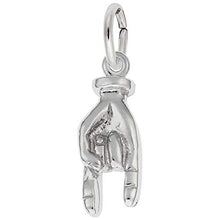 Load image into Gallery viewer, Rembrandt Charms Good Luck Hand Symbol Charm, Sterling Silver
