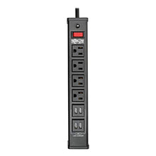Load image into Gallery viewer, Tripp Lite 4 Outlet Surge Protector Power Strip, 6ft Cord, 450 Joules, 4 USB Charging Ports, Led, 10K Insurance (TLM446USBB), 14.25in. X 4.75in. X 2.00in Black
