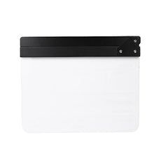 Load image into Gallery viewer, Andoer Acrylic Clapboard Dry Erase Director Film Movie Clapper Board Slate 9.6 11.7&quot; with Color Sticks
