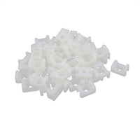 uxcell 50 Pcs Nylon Saddle Type Cable Tie Base Mount Wire Holder White 15 x 10 x 7mm