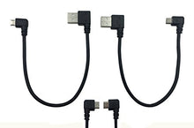 Load image into Gallery viewer, Cerrxian 9Inch Micro USB Cable Combo Left &amp; Right Angle Micro USB 5 Pin Male to USB 2.0 Type A Right Angle Male Data Sync and Charge Cable for Samsung, HTC, Motorola, Nokia, Android,(Black)(2-Pack) R
