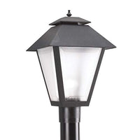 Sea Gull Lighting 82065-12 Polycarbonate One-Light Outdoor Post Lantern Outside Fixture, Black Finish