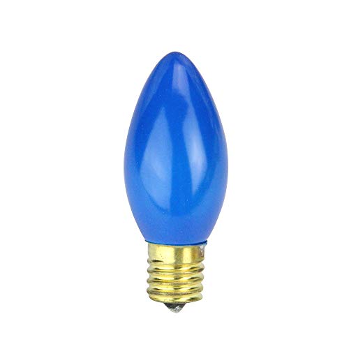 Sienna Pack of 4 Opaque Ceramic Blue C9 Christmas Replacement Bulbs