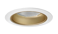 Juno Lighting 17G-WH 4-Inch Recessed Trim, Gold Alzak with White Trim