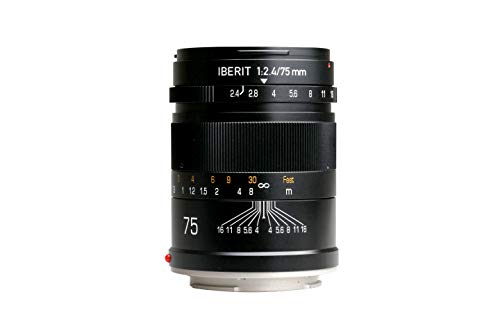 KIPON IBERIT 75mm F2.4 Full Frame Lenses for Sony E Mount Mirrorless Camera (Black)