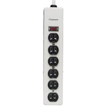 Load image into Gallery viewer, Fellowes Six Outlet Metal Power Strip STRIP,POWER,6-OUT,METAL 02936 (Pack of5)
