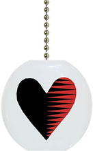 Load image into Gallery viewer, Poker Casino Cards Heart Solid Ceramic Fan Pull
