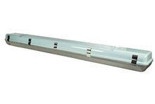 Load image into Gallery viewer, Vapor Proof LED 4 Foot Light Fixture for Outdoor Applications - NO Lamps - 6ft Cord w/Plug
