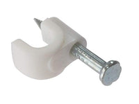 ForgeFix RCC67W Cable Clip Round White 6-7mm Box 100