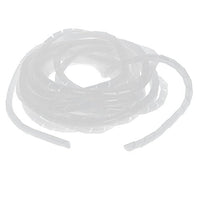 Aexit 14mm Dia Electrical equipment Flexible Spiral Tube Cable Wrap Computer Manage Cord White 10M Long