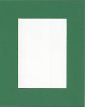 Load image into Gallery viewer, Pack of 5 11x14 Bright Green Picture Mats with White Core for 8x10 Pictures
