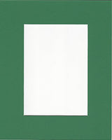 Pack of 5 11x14 Bright Green Picture Mats with White Core for 8x10 Pictures