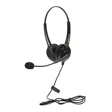 Load image into Gallery viewer, OvisLink Noise Canceling Headset Compatible with Polycom Allworx IP Phones | Dual Ear Call Center Headset with 2 Quick Disconnect Cord | Flexible Microphone Boom | HD Voice Quality | Comfortable

