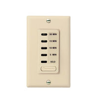 Intermatic Ei200 5/10/15/30 Minute Electronic In Wall Countdown Auto Off Timer, Ivory