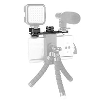 Load image into Gallery viewer, ChromLives Hot Shoe Extension Bar Mount, Cold Shoe Extension Flash Bracket, Dual Straight Mount Flash Bracket Compatible with Nikon Canon Sony Olympus DSLR Camera Camcorder DV
