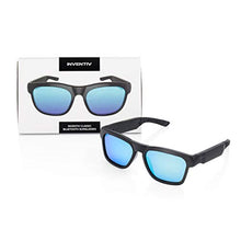 Load image into Gallery viewer, Inventiv Wireless Bluetooth Audio Sunglasses, Open Ear Headphones Music &amp; Hands-Free Calling, for Men &amp; Women, Polarized Glasses Lenses (Black Frame/Blue Tint)
