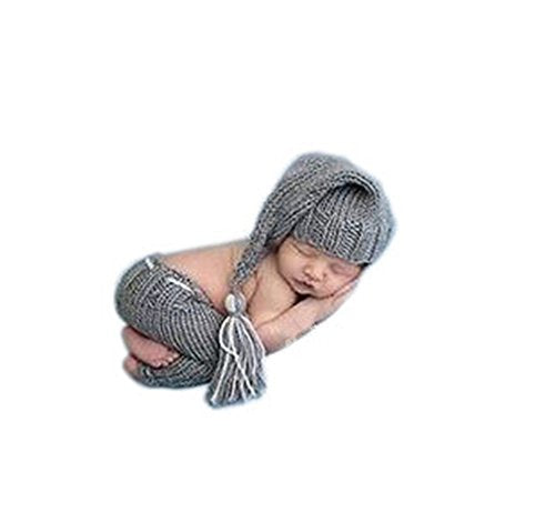 Pinbo Newborn Baby Crochet Knitted Photo Photography Prop Hat Pants Outfits