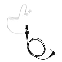 Maxtop ARP25-35L Clear Coil Acoustic Ear Tube Receiving Only Earphone with 3.5mm Plug for Speaker Microphone