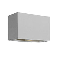 Hinkley Two Light 1645TT-LED Transitional Wall Mount from Atlantis Collection in Pwt, Nckl, B/S, Slvr. Finish, Small, Titanium LED