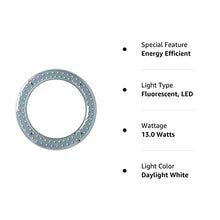 Load image into Gallery viewer, T9 LED Circline Light Bulb, 8 Inch 1600LM LED Circular Light, 13W Clear Cover 6000K Daylight Replacement for FC8T9/CW 22-Watt Fluorescent Circular Bulb(FC8T9/CW), Ballast Bypass Required
