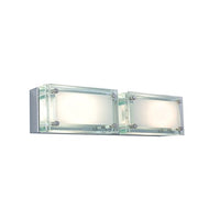 Jesco Lighting WS307H-2GL BRIC Line Voltage Series 307 2-Light Wall Sconce, Glass