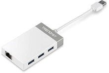 Load image into Gallery viewer, TRENDnet 3-Port Hub with 10/100/1000 Mbps Gigabit Ethernet Adapter (3 USB 3.0 Ports, A RJ45 Gigabit Ethernet Port), Support XP, Vista, Windows 7, 8, 1, 10, Mac OS 10.6-10.9, TU3-ETGH3
