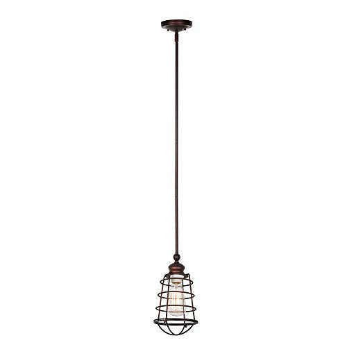 Design House 519652 Ajax 1 Light Mini Pendant, Bronze