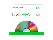 Load image into Gallery viewer, Memorex 4x DVD-RW Media (5 Pack)
