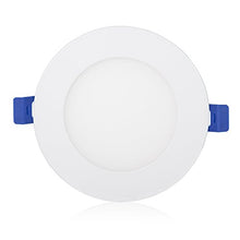 Load image into Gallery viewer, Maxxima 4 in. Dimmable Slim Round LED Downlight, Flat Panel Light Fixture, Recessed Retrofit, 700 Lumens, Warm White 2700K, 10 Watt, Junction Box Included
