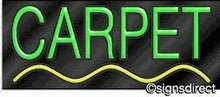 Load image into Gallery viewer, &quot;Carpet&quot; Neon Sign : 33, Background Material=Black Plexiglass
