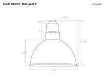 Load image into Gallery viewer, Cocoweb 8 Inch Blackspot LED Wall Light Sconce Fixture in Black - Cosmopolitan Arm
