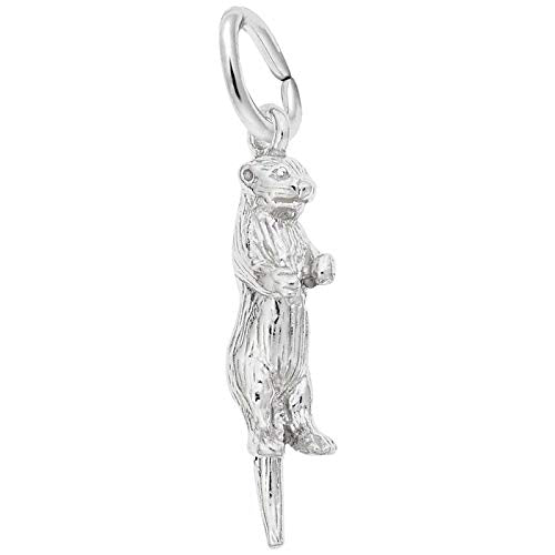 Rembrandt Charms Sea Otter Charm, Sterling Silver