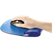 Load image into Gallery viewer, Fellowes Gel Crystal Mousepad/Wrist Rest, Blue (91141)
