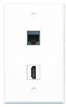 Load image into Gallery viewer, RiteAV - 1 Port HDMI 1 Port RJ45 Shielded Wall Plate - Bracket Included
