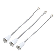 Load image into Gallery viewer, Aexit 3pcs E27 Lighting fixtures and controls to E27 Light Lamp Bulb All Direction Extender Adapter White 50cm Length

