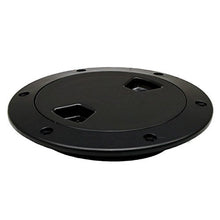 Load image into Gallery viewer, Beckson 4&quot; Smooth Center Screw-Out Deck Plate - Black
